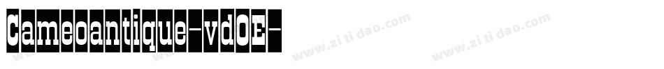 Cameoantique-vdOE字体转换