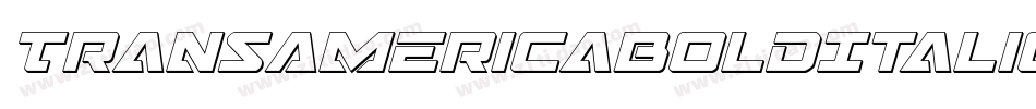 TransAmericaBoldItalic-KrYX字体转换