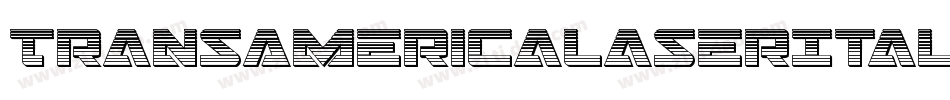 TransAmericaLaserItalic-0X2d字体转换