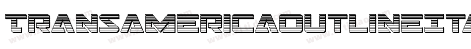 TransAmericaOutlineItalic-a30E字体转换