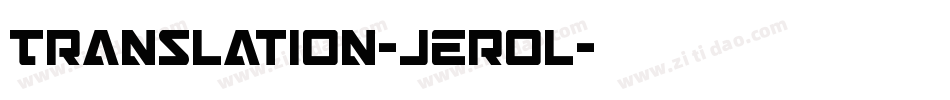 Translation-jErol字体转换