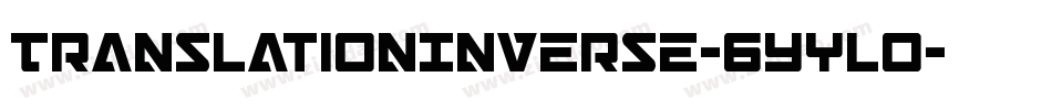 TranslationInverse-6Yylo字体转换