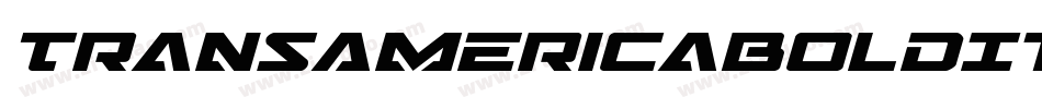 TransAmericaBoldItalic-KrYX字体转换