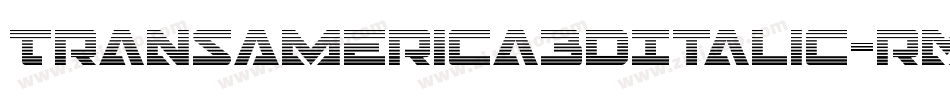TransAmerica3DItalic-rMRB字体转换