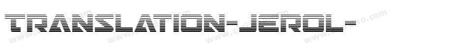 Translation-jErol字体转换
