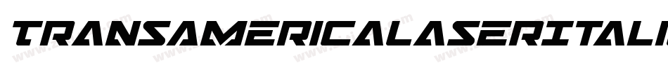 TransAmericaLaserItalic-0X2d字体转换