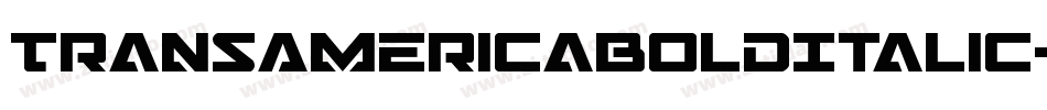 TransAmericaBoldItalic-KrYX字体转换