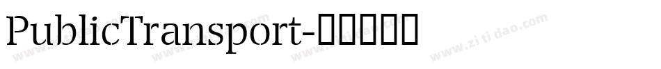 PublicTransport字体转换