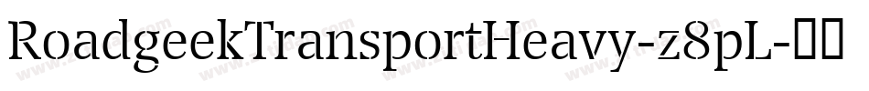 RoadgeekTransportHeavy-z8pL字体转换