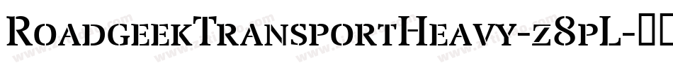 RoadgeekTransportHeavy-z8pL字体转换