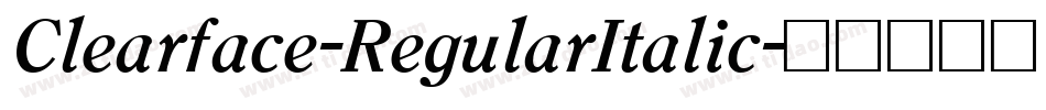 Clearface-RegularItalic字体转换