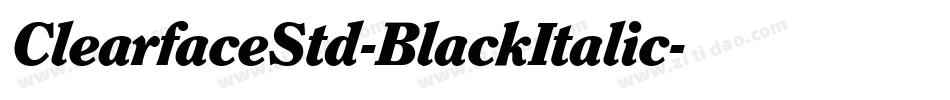 ClearfaceStd-BlackItalic字体转换