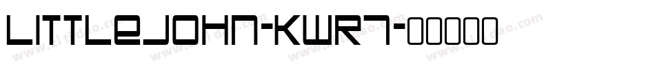 LittleJohn-KwR7字体转换