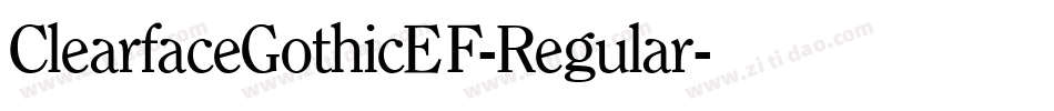 ClearfaceGothicEF-Regular字体转换
