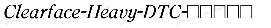 Clearface-Heavy-DTC字体转换