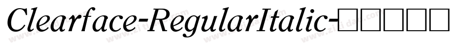 Clearface-RegularItalic字体转换