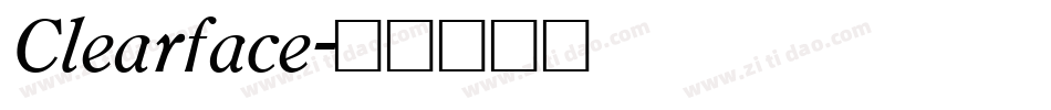 Clearface字体转换