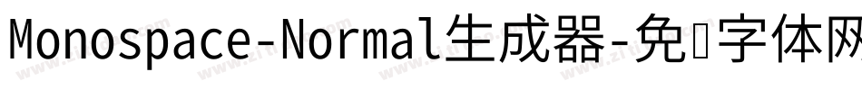 Monospace-Normal生成器字体转换