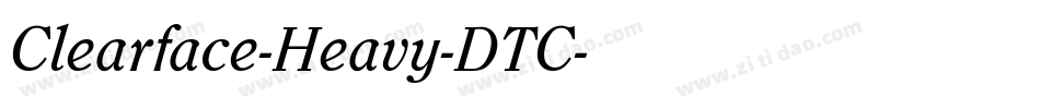 Clearface-Heavy-DTC字体转换