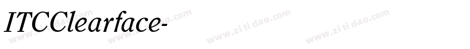 ITCClearface字体转换
