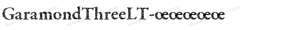 GaramondThreeLT字体转换