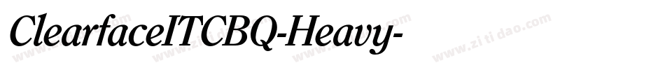 ClearfaceITCBQ-Heavy字体转换