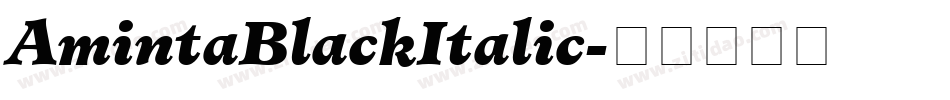 AmintaBlackItalic字体转换