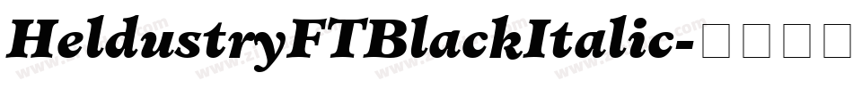 HeldustryFTBlackItalic字体转换
