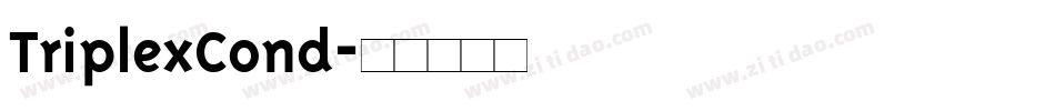 TriplexCond字体转换