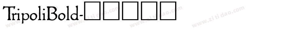 TripoliBold字体转换