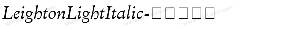 LeightonLightItalic字体转换