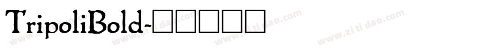 TripoliBold字体转换