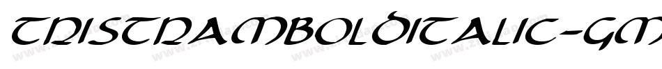 TristramBoldItalic-Gm1O字体转换