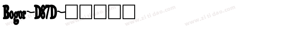 Bogor-D87D字体转换