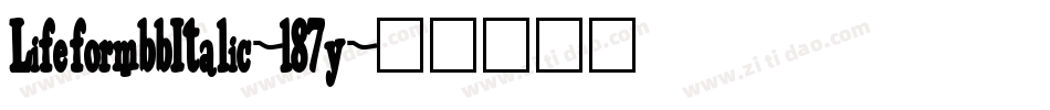 LifeformbbItalic-l87y字体转换