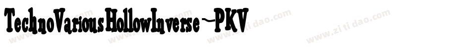 TechnoVariousHollowInverse-PKV87字体转换