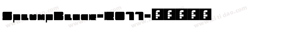 SplumpBlack-KO77字体转换
