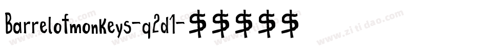Barrelofmonkeys-q2d1字体转换
