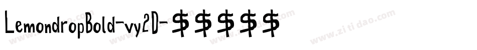 LemondropBold-vy2D字体转换