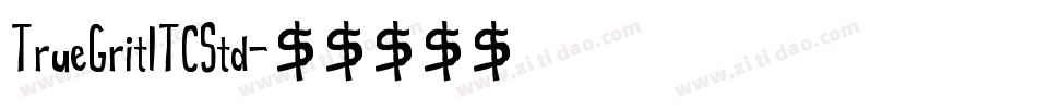 TrueGritITCStd字体转换
