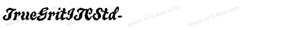 TrueGritITCStd字体转换