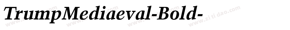 TrumpMediaeval-Bold字体转换