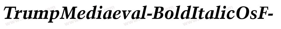 TrumpMediaeval-BoldItalicOsF字体转换