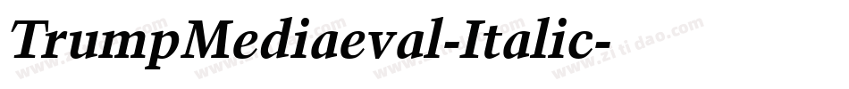 TrumpMediaeval-Italic字体转换