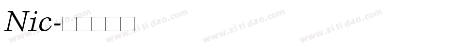 Nic字体转换