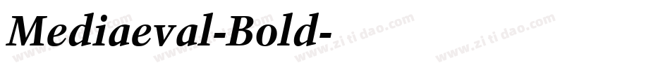 Mediaeval-Bold字体转换