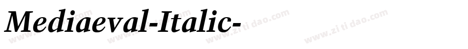 Mediaeval-Italic字体转换