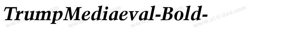 TrumpMediaeval-Bold字体转换