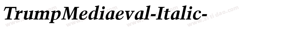 TrumpMediaeval-Italic字体转换