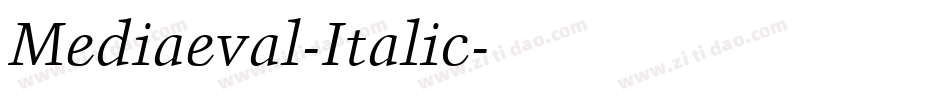 Mediaeval-Italic字体转换
